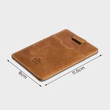  Ví nam da bò Lata (Thời trang nam đựng namecard - Ví da thật LVN77) 