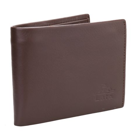 Ví nam da bò Lata (Thời trang nam dáng ngang - Ví da thật LVN006N) màu nâu