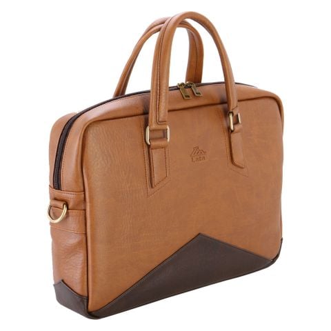 Cặp Công Sở Lata (Thời trang nam đựng laptop 14 inch - Cặp da CA16BN) màu bò nhạt