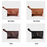  Ví Lata (Thời trang nữ nắp gập cỡ nhỏ - Ví móc khóa da MK4N) màu nâu 