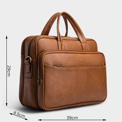 Cặp Công Sở Lata (Thời trang nam basic - Cặp da CA22BN) màu bò nhạt