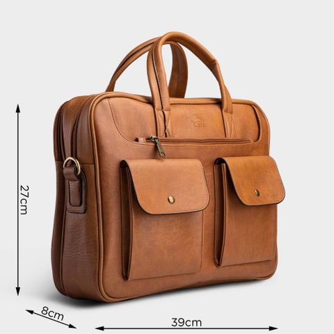 Cặp Công Sở Lata (Thời trang nam đựng - Cặp da CA25BN) màu bò nhạt