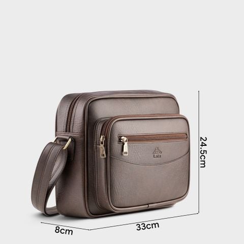 Túi Lata (Thời trang nam công sở dáng ngang - Túi đeo chéo da TN33)