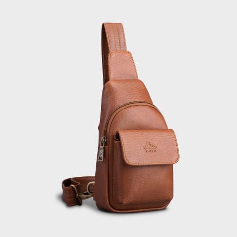 Balo Lata (Thời trang nam đi chơi cỡ trung - Balo đeo chéo da BALC26)