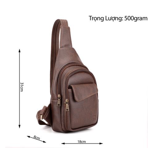 Balo Lata (Thời trang nam đi chơi cỡ nhỏ - Balo đeo chéo da BALC23)