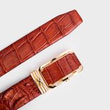  Thắt lưng da cá sấu Lata (Thời trang nam - Dây nịt da thật TL267F4) 