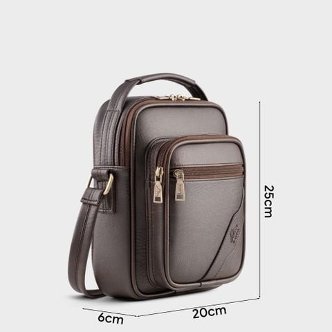 Túi Lata (Thời trang nam phối ngăn tiện dụng - Túi đeo chéo da TN32)