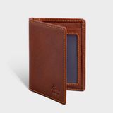  Ví nam da bò Lata (Thời trang nam đựng namecard nhỏ gọn - Ví da thật LVN74BD) màu bò đậm 