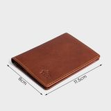  Ví nam da bò Lata (Thời trang nam đựng namecard nhỏ gọn - Ví da thật LVN74BD) màu bò đậm 