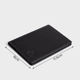  Ví nam da bò Lata (Thời trang nam đựng namecard nhỏ gọn - Ví da thật LVN74D) màu đen 