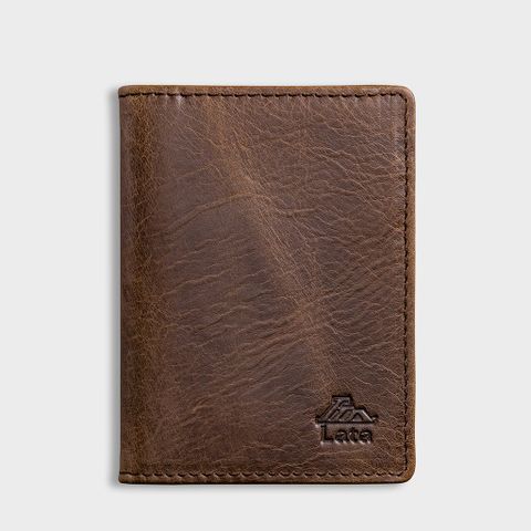 Ví nam da bò Lata (Thời trang nam đựng namecard nhỏ gọn - Ví da thật LVN74N) màu nâu