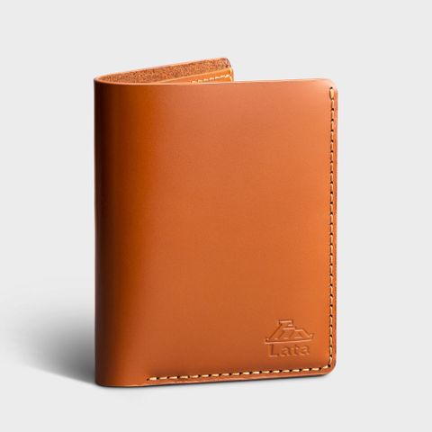 Ví nam da bò Lata (Thời trang nam gấp 2 dáng đứng - Ví da thật LVN107)