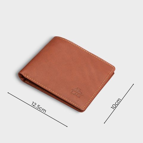 Ví nam da bò Lata (Thời trang nam - Ví da thật LVN69B) màu bò