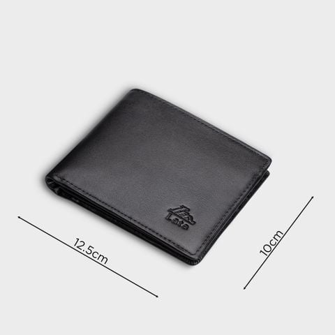 Ví nam da bò Lata (Thời trang nam - Ví da thật LVN69D) màu đen