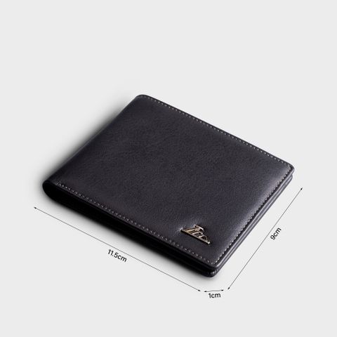 Ví nam da bò Lata (Thời trang nam gấp 2 dáng ngang - Ví da thật LVN97)