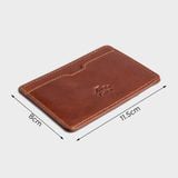  Ví nam da bò Lata ( Thời trang nam đựng namecard - Ví da thật LVN76BD) màu bò đậm 