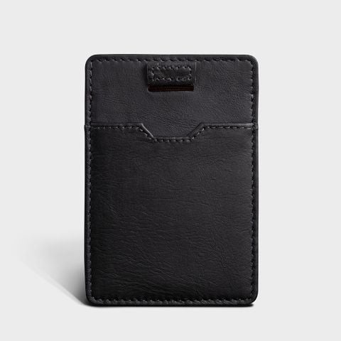 Ví nam da bò Lata ( Thời trang nam đựng namecard - Ví da thật LVN76D) màu đen