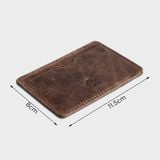 Ví nam da bò Lata ( Thời trang nam đựng namecard - Ví da thật LVN76N) màu nâu 