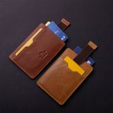  Ví nam da bò Lata ( Thời trang nam đựng namecard - Ví da thật LVN76D) màu đen 