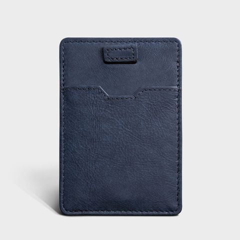 Ví nam da bò Lata ( Thời trang nam đựng namecard - Ví da thật LVN76X) màu xanh đen