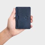  Ví nam da bò Lata ( Thời trang nam đựng namecard - Ví da thật LVN76X) màu xanh đen 