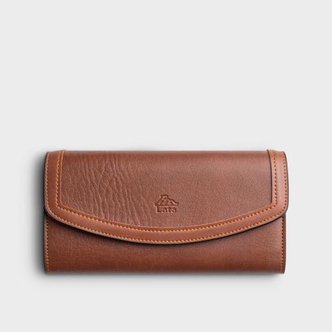 Ví Lata (Thời trang nữ dáng dài phối dây đeo chéo - Ví da VN79)