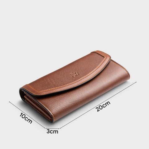 Ví Lata (Thời trang nữ dáng dài phối dây đeo chéo - Ví da VN79)