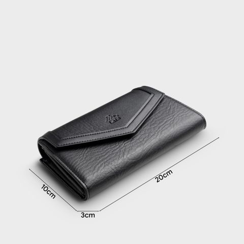 Ví Lata (Thời trang nữ dáng dài phối dây đeo chéo - Ví da VN80)