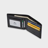  Ví nam da bò Lata (Thời trang nam - Ví da thật LVN60D) màu đen 