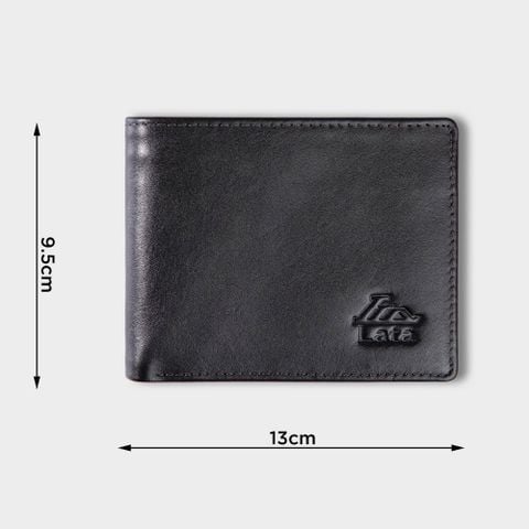Ví nam da bò Lata (Thời trang nam - Ví da thật LVN60D) màu đen