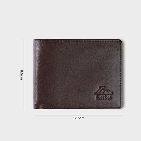 Ví nam da bò Lata (Thời trang nam - Ví da thật LVN60ND) màu nâu đen