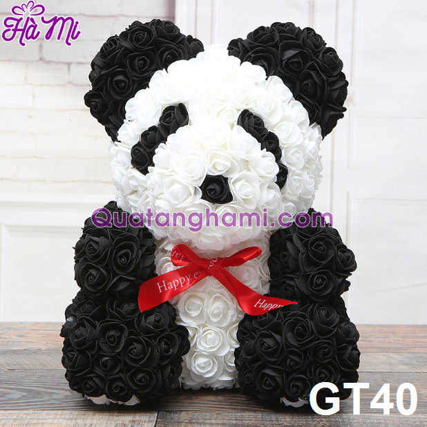 Gấu Trúc Hoa Hồng 40cm (GT40)