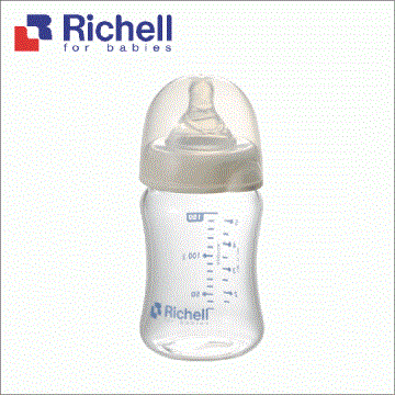 BÌNH THỦY TINH ALPHA SIÊU NHẸ RICHELL 150ML 0-3M