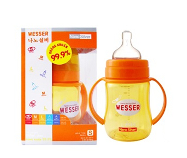 BÌNH SỮA WESSER CỔ RỘNG 180ML