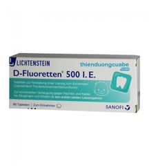 Vitamin D-Fluoretten 500 IE - Hỗ trợ chống còi xương