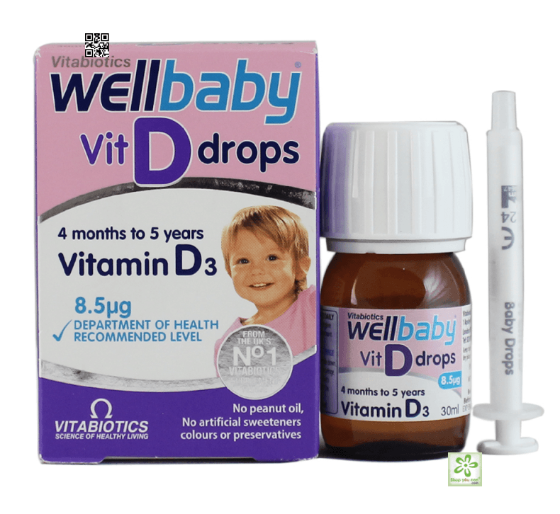 Tên sản phẩm: Vitamin D3 nhỏ giọt Wellbaby Vit D drops