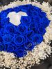 hoa hồng xanh trái tim phủ bibi tuyết trắng nhẹ nhàng