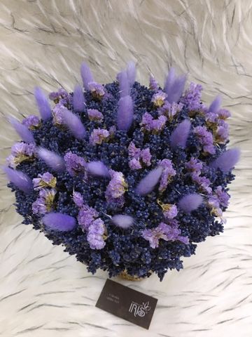 BÌNH HOA LAVENDER ĐIỂM SALEM VÀ ĐUÔI THỎ TÍM