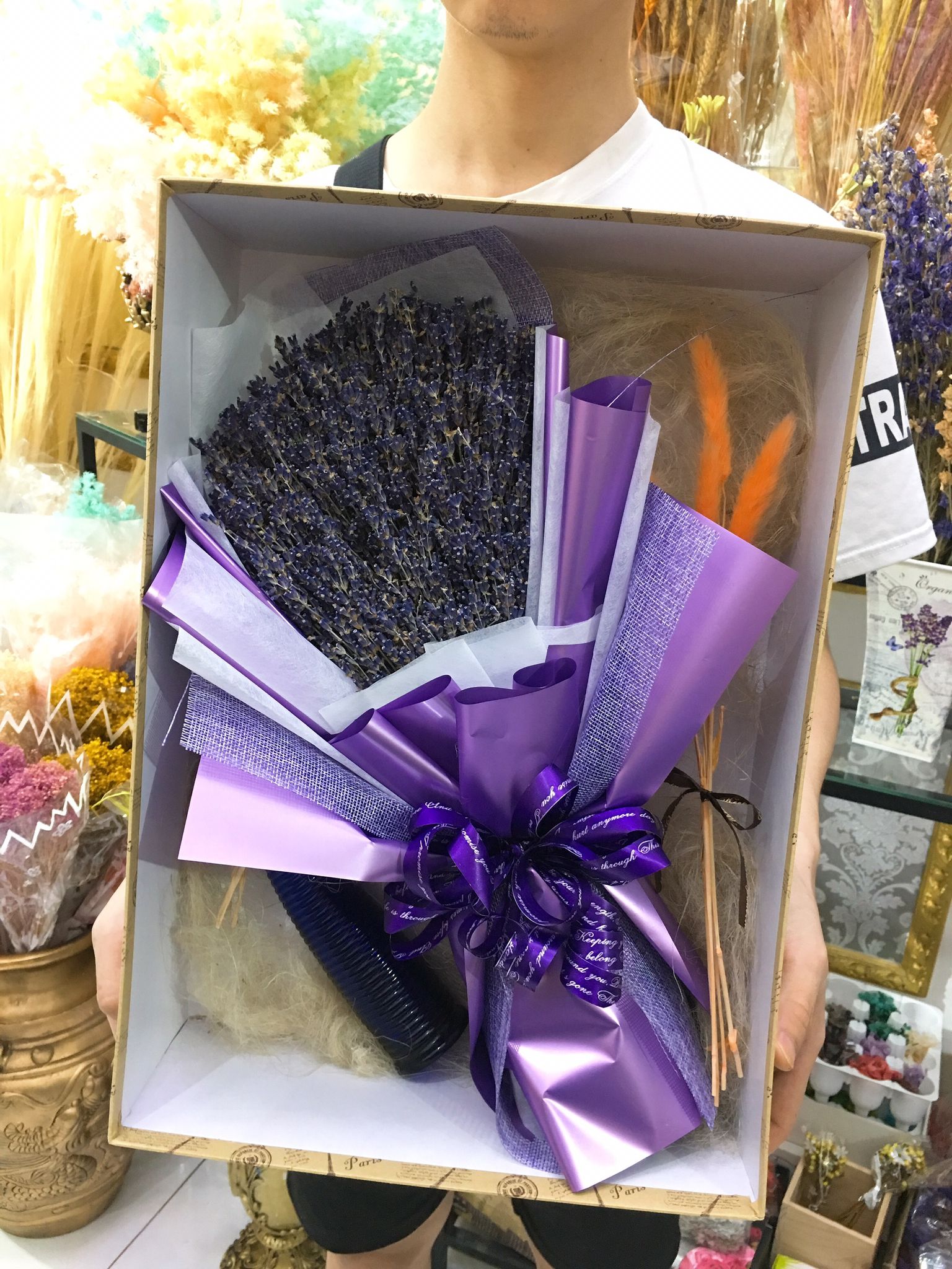 HỘP HOA LAVENDER SIZE KHỦNG