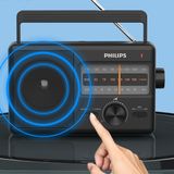 RADIO PHILIPS TAR 2368 là dòng radio tuning cổ điển , chạy 3 băng tần am /fm / sw , hàng chính hãng philips HONGKONG , có cắm điện 220V và dùng 4 pin D