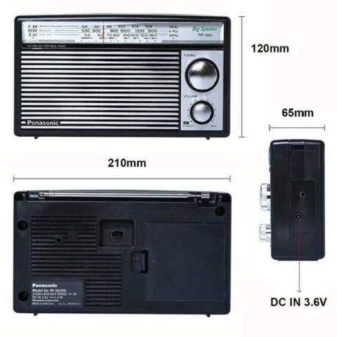 ĐÀI RADIO 3 băng PANASONIC RF-562DD ( AM/ FM/ SW)