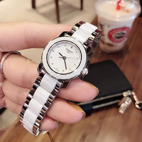  TISSOT NỮ T064.210.22.011.00 DÂY ĐÁ CERAMIC CHÍNH HÃNG 
