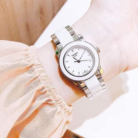  TISSOT NỮ T064.210.22.011.00 DÂY ĐÁ CERAMIC CHÍNH HÃNG 