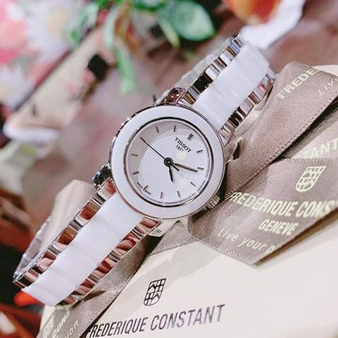  TISSOT NỮ T064.210.22.011.00 DÂY ĐÁ CERAMIC CHÍNH HÃNG 