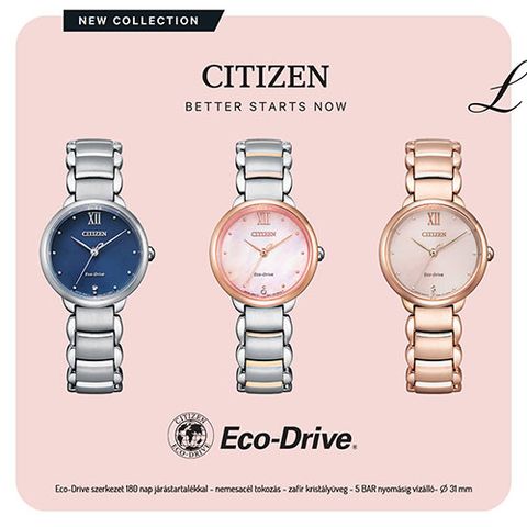  CITIZEN NỮ EM0920-86L E-CO DRIVE CHÍNH HÃNG 