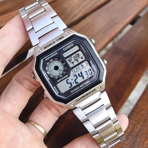  CASIO NAM AE-1200WHD-1AVDF CHÍNH HÃNG 