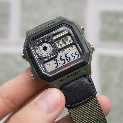  CASIO NAM AE-1200WHB-3BVDF CHÍNH HÃNG 