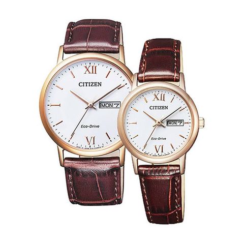  CITIZEN CẶP ĐÔI EW3252-07A & BM9012-02A ECO-DRIVE CHÍNH HÃNG 