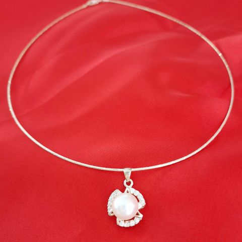  BỘ KIỀNG OPAL BẠC Ý MẶT ĐÍNH ĐÁ NGỌC TRAI T4-21 