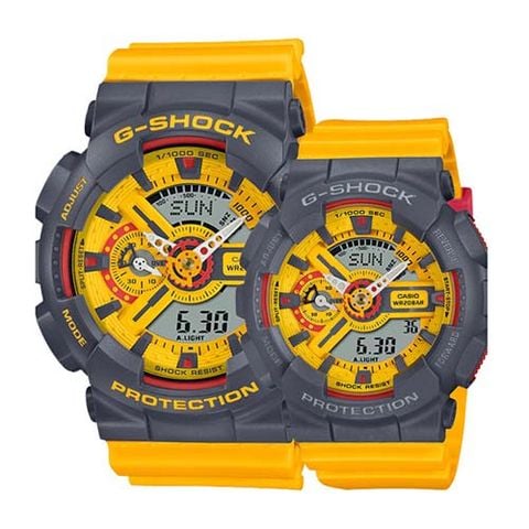  CẶP ĐÔI CASIO G-SHOCK GMA-S110Y-9A & GA-110Y-9A CHÍNH HÃNG 